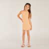 Robe débardeur en maille broderie fleurs fille