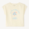 T-shirt manches courtes broderie fleurie fille