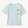 T-shirt manches courtes en nid d'abeille print fantaisie gar