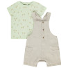 Ensemble salopette + t-shirt imprimé palmier pour bébé garço
