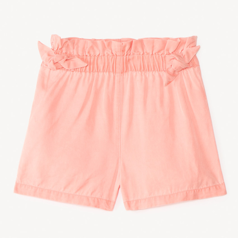 Short en tencel avec nœuds décoratifs fille