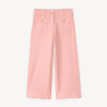 Jean large uni à boutons imitation corne fille