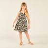 Robe à bretelles volantées imprimé fleurs exotiques fille