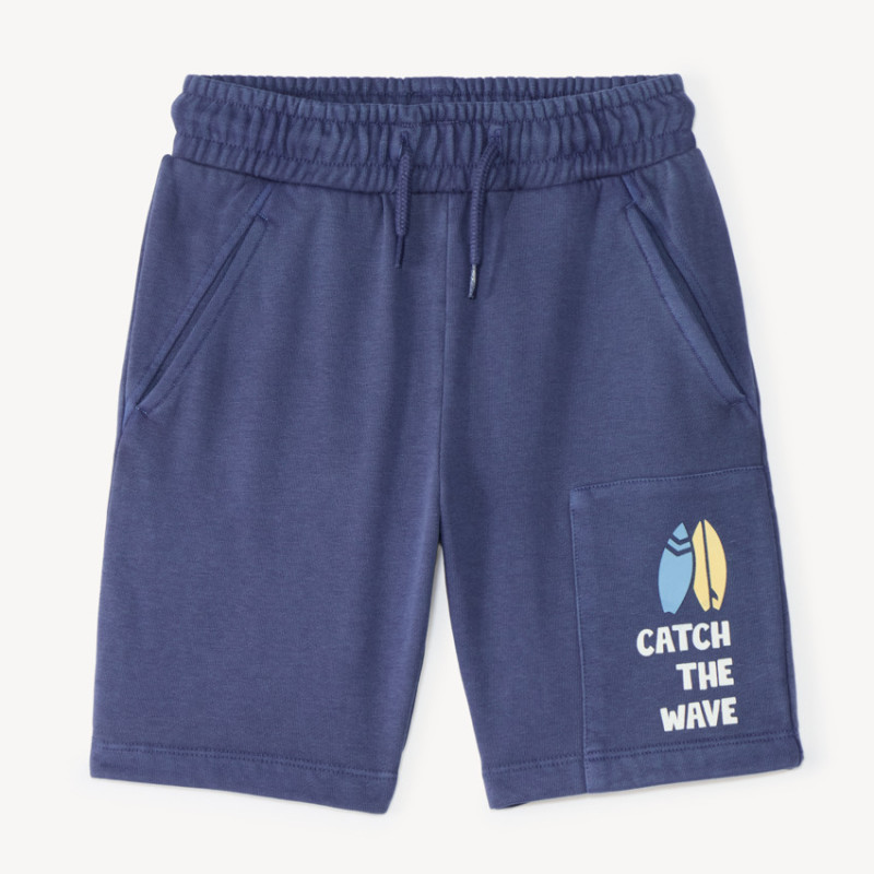 Bermuda en molleton print surf garçon