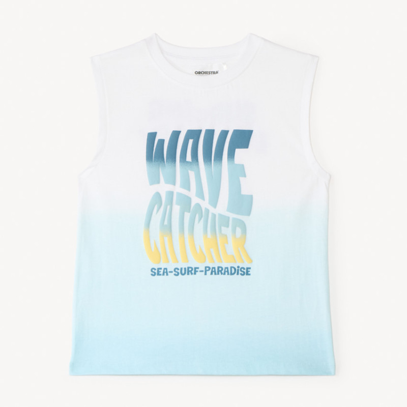 Débardeur en maille print fantaisie en relief garçon