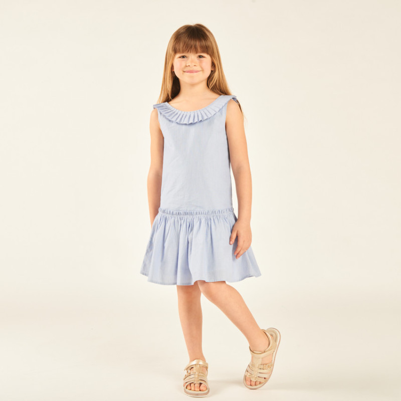 Robe en toile avec dos plongeant fille