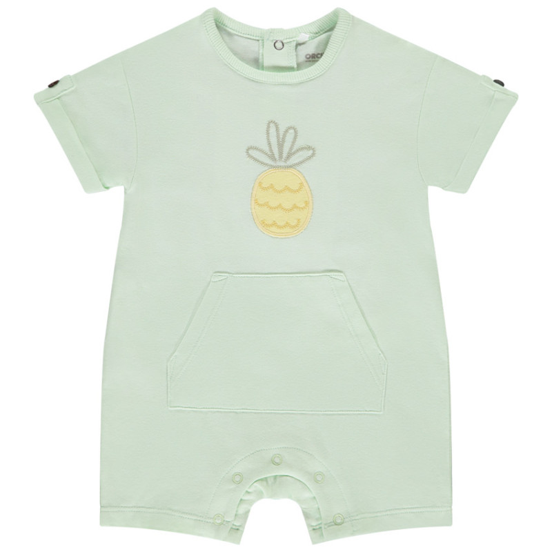 Combishort en jersey slub patch ananas pour bébé garçon