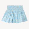 Jupe-short avec taille smockée imprimé fleuri fille