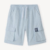 Short style cargo en toile unie garçon