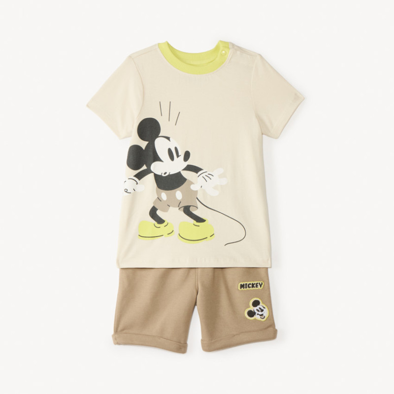 Ensemble court 2 pièces t-shirt + bermuda Mickey Disney pour