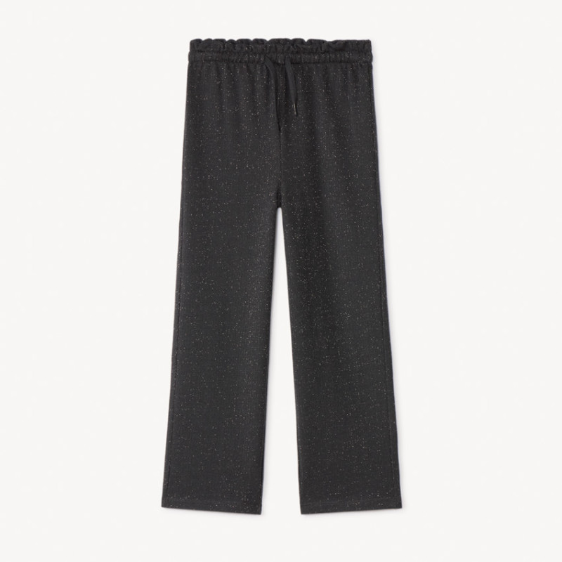Jogging droit en molleton scintillant fille