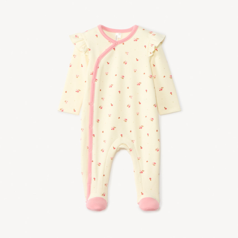 Dors-bien imprimé fleurs pour bébé fille avec ouvertures dif