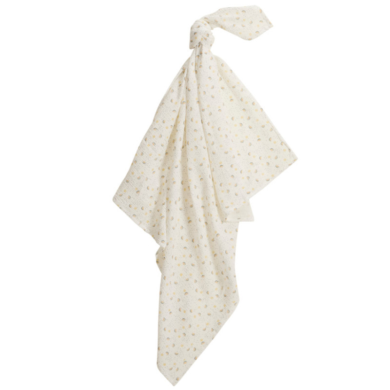 Lange en gaze de coton 100 x 100 cm imprimé arcs-en-ciel