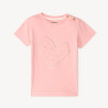 T-shirt manches courtes avec broderie cœur pour bébé fille