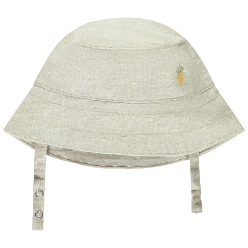 Bob en toile broderie ananas pour bébé garçon