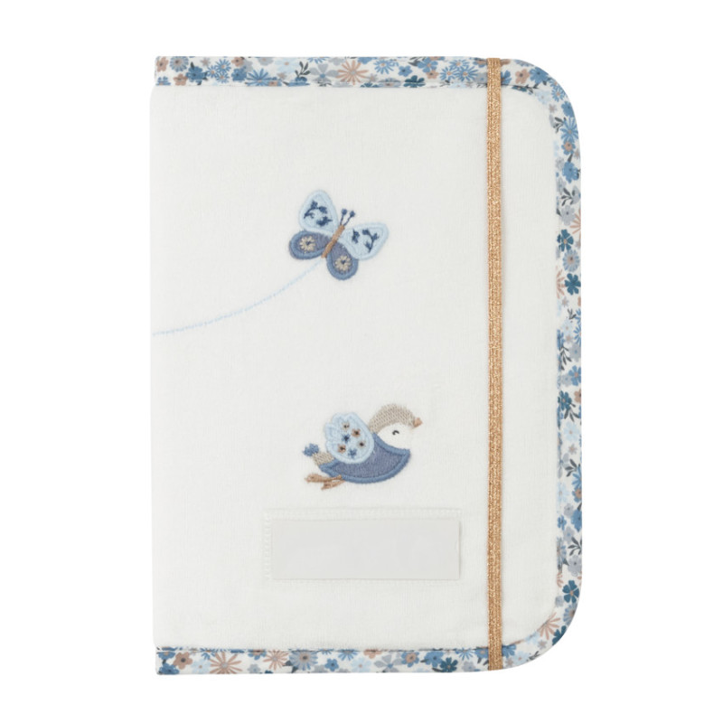 Protège carnet de santé en velours Tiny Flowers