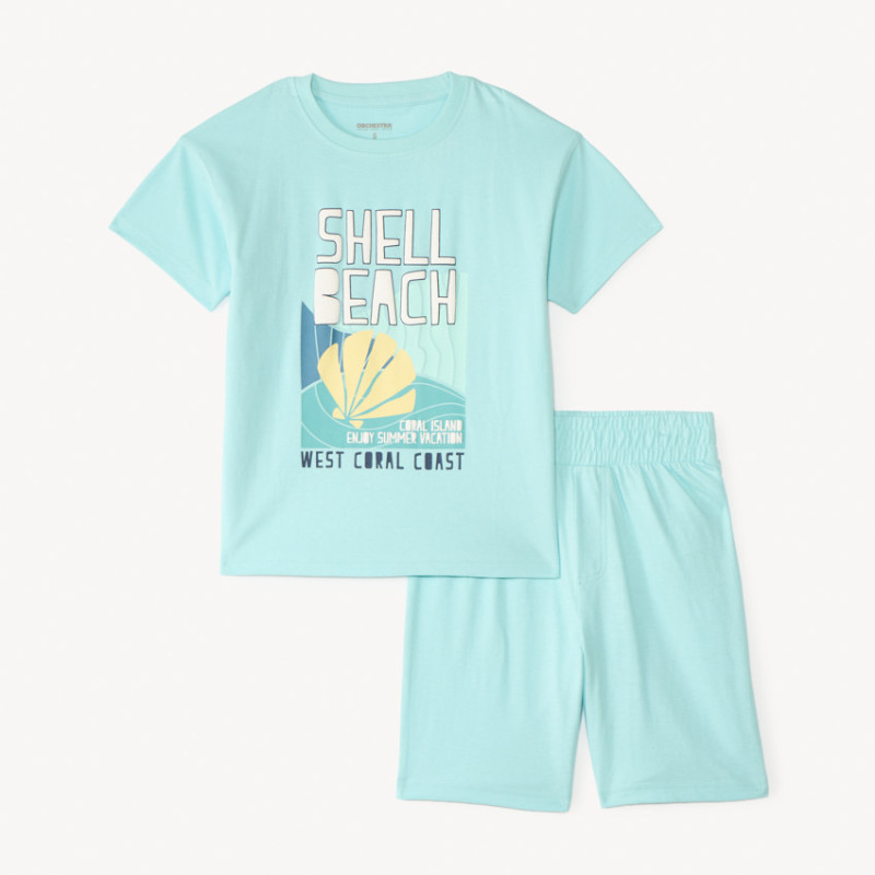 Set de pyjama court 2 pièces t-shirt + short print fantaisie