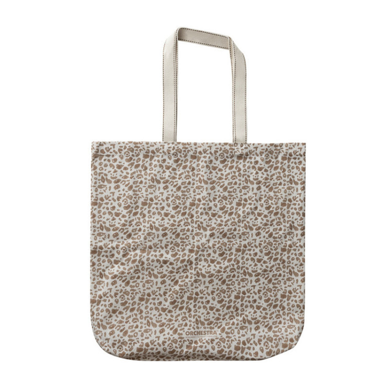 Grand tote bag imprimé léopard