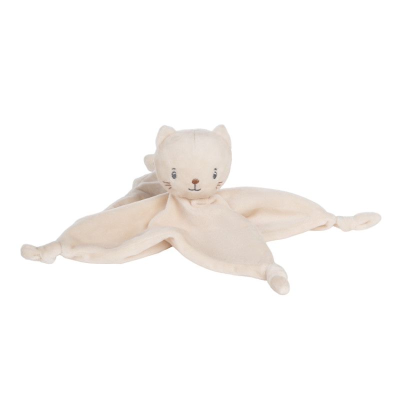 Doudou plat Mon Petit Chat beige