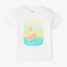 T-shirt manches courtes uni print estival fantaisie garçon