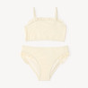 Maillot de bain 2 pièces effet broderie fille