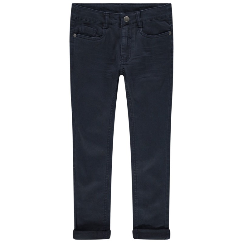 Pantalon slim en twill effet crinkle garçon