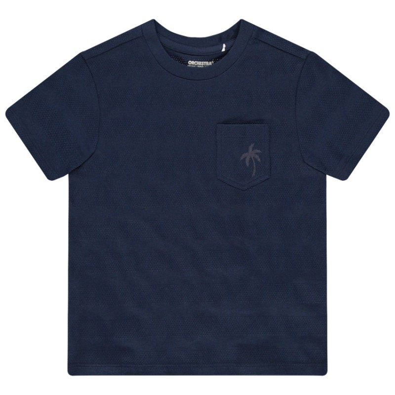 T-shirt manches courtes à poche print palmier