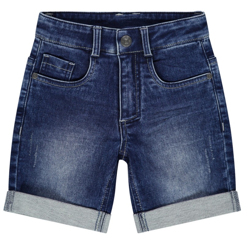 Bermuda en jean avec revers garçon