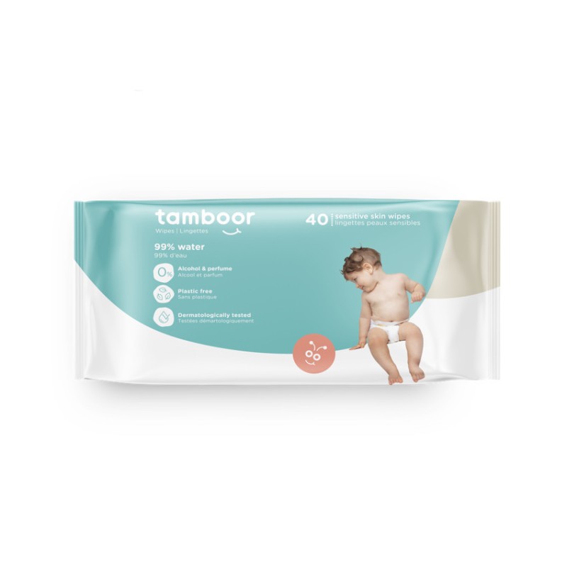 Paquet de 40 lingettes bébé hypoallergéniques