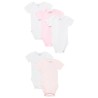 Lot de 5 bodies unis à manches courtes pour bébé fille