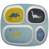 Assiettes à compartiments en mélaminé - Mes amis les dinos