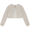 Gilet boléro en tricot ajouré fille