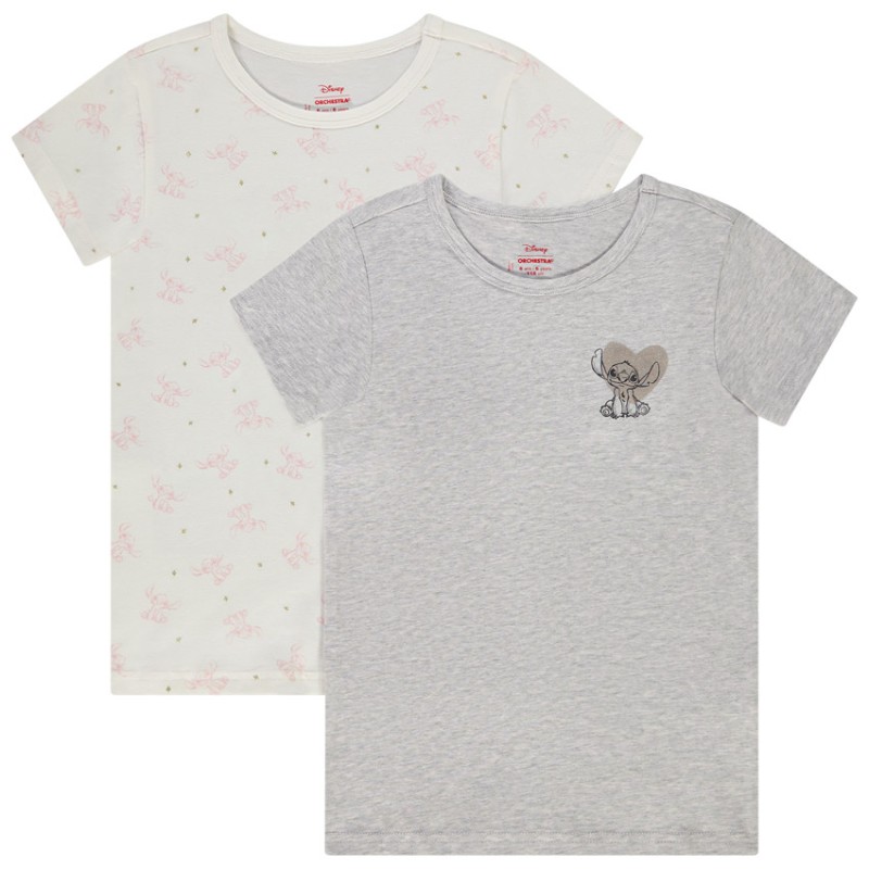 Lot de 2 maillots de corps manches courtes Stitch Disney fil