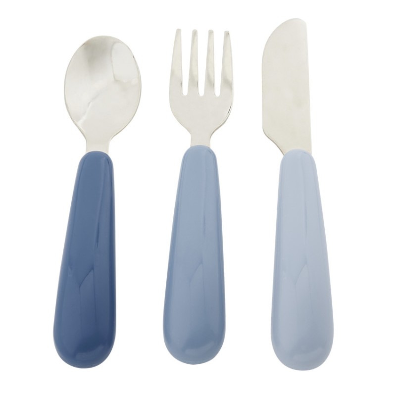 Set de 3 couverts Miamix en métal bleu