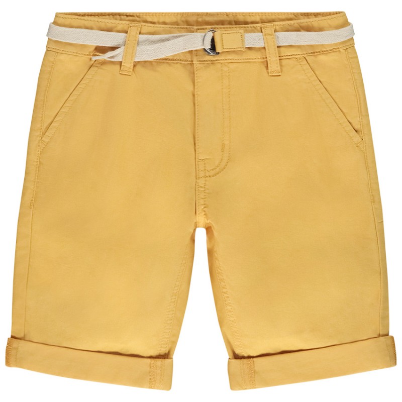 Bermuda ceinturé en twill garçon