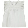 T-shirt manches courtes avec broderie anglaise fille
