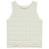 Débardeur uni en crochet ajouré fille