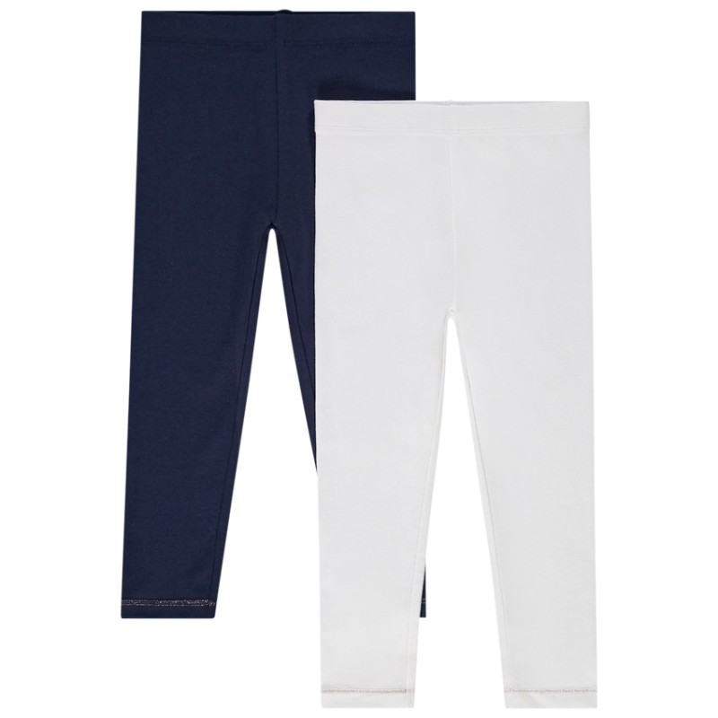 Lot de 2 caleçons longs unis pour bébé fille
