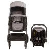 Poussette trio combinée avec siège-auto et couffin gris chin
